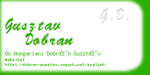 gusztav dobran business card